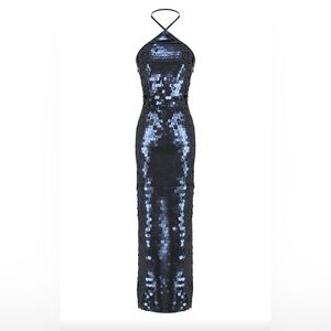 Glamorous Midnight Sequin Midi Dress